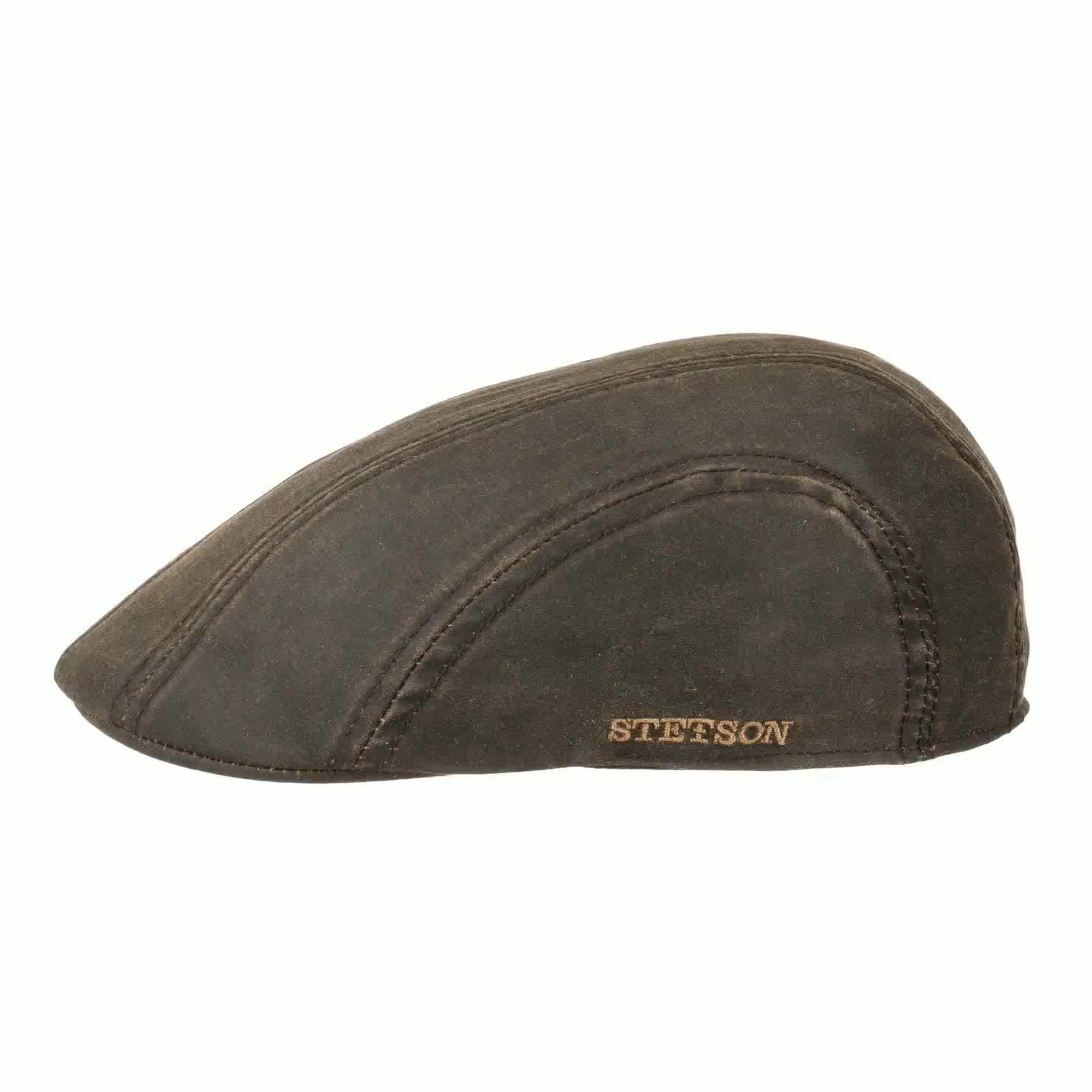 Madison Old Cotton Flat Cap by Stetson