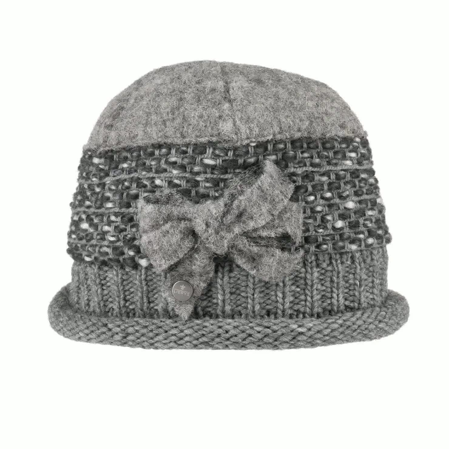 Lierys Bonnet En Laine Zikana Femme - Made In The EU Pour L'hiver Hiver Automne-Hiver - Taille Unique Noir