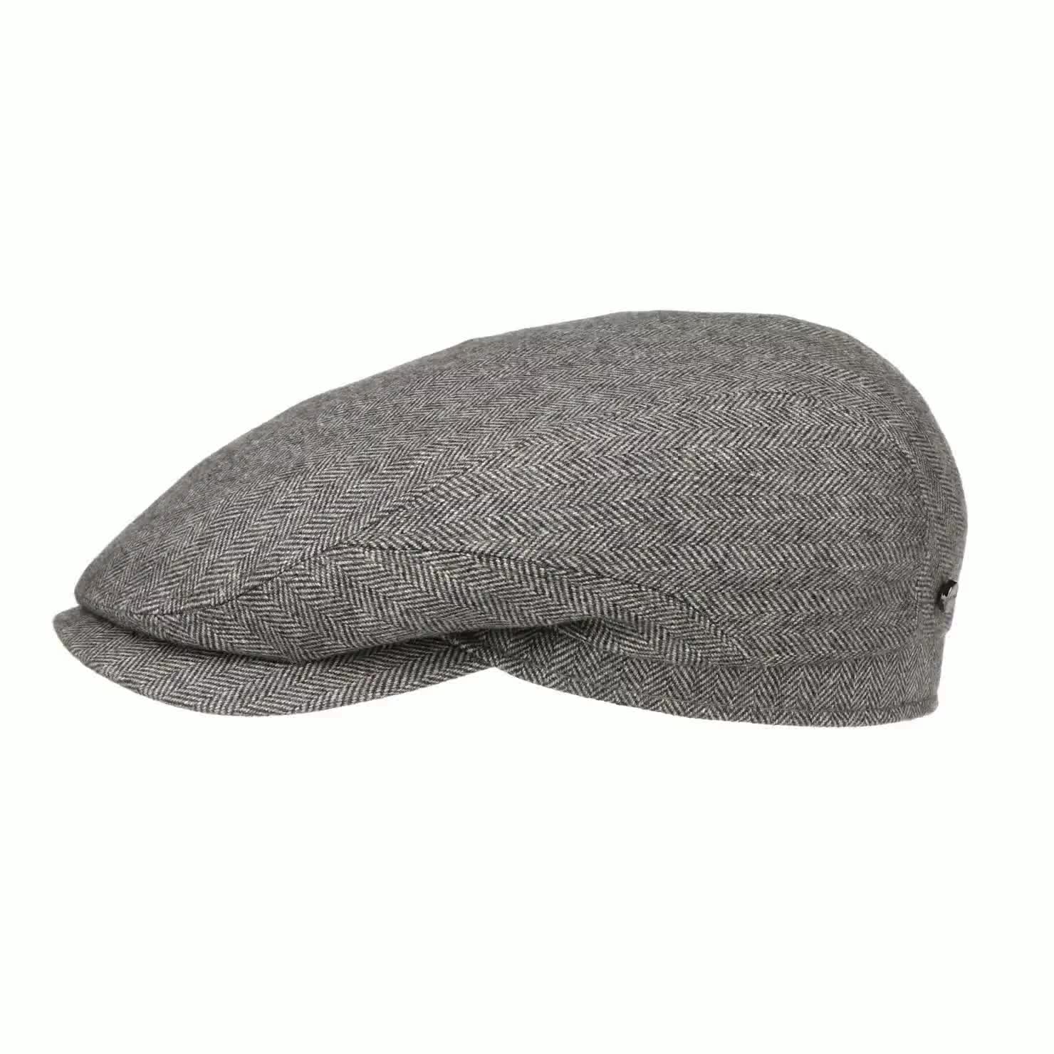 Casquette Stetson Tweed Herringbone Pour Homme - Fabriqué En Allemagne - Visière 5cm - Style Driver Classique