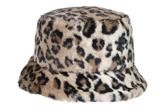 THE HALLE BROS CO. LEOPARD PRINT BUCKET HAT Leopard Print Faux Fur Bucket Hat for Women Cheetah Print  main image 4