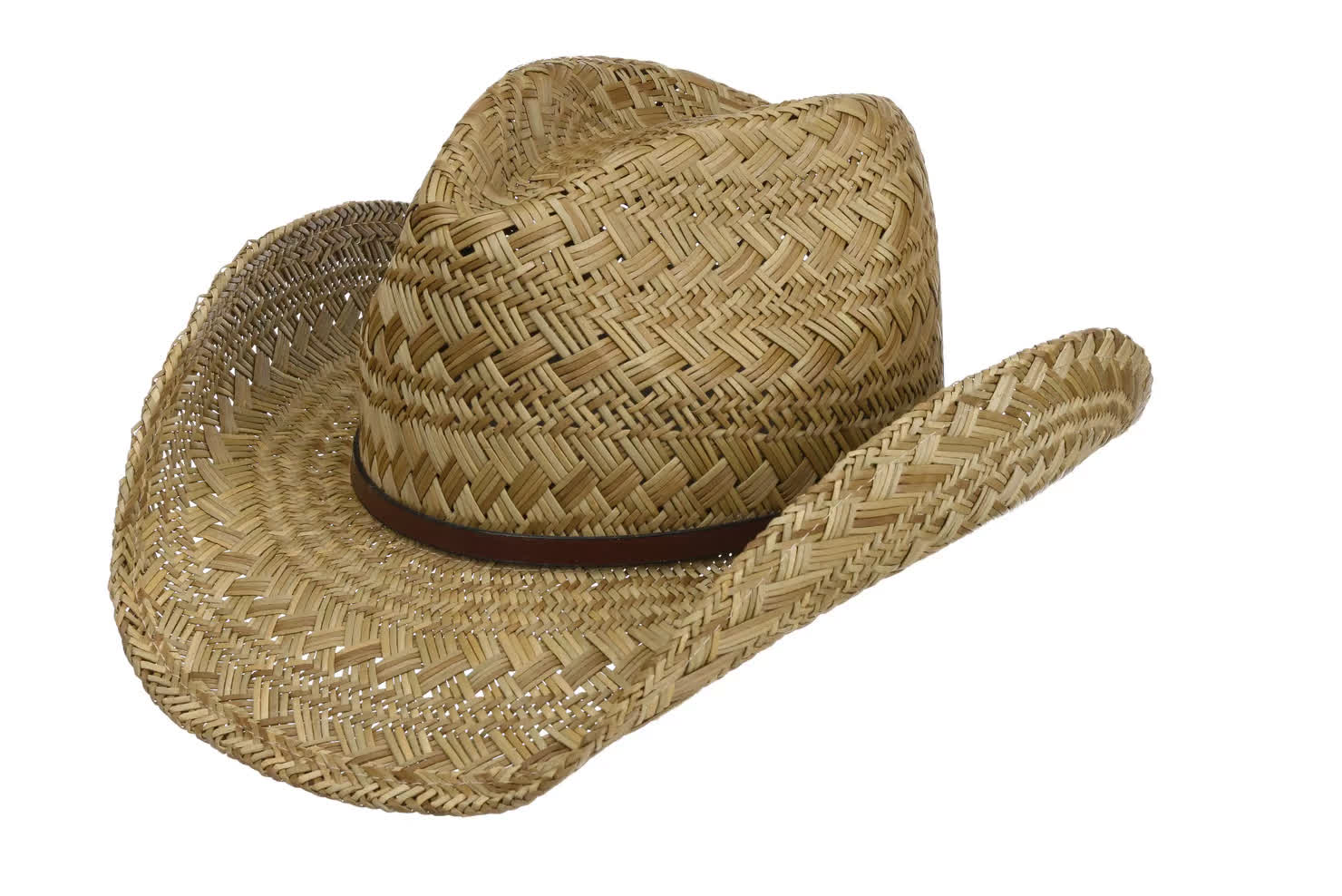 Lipodo Texas Strohoed Met Kinband, Dames/heren, Gemaakt In Italië