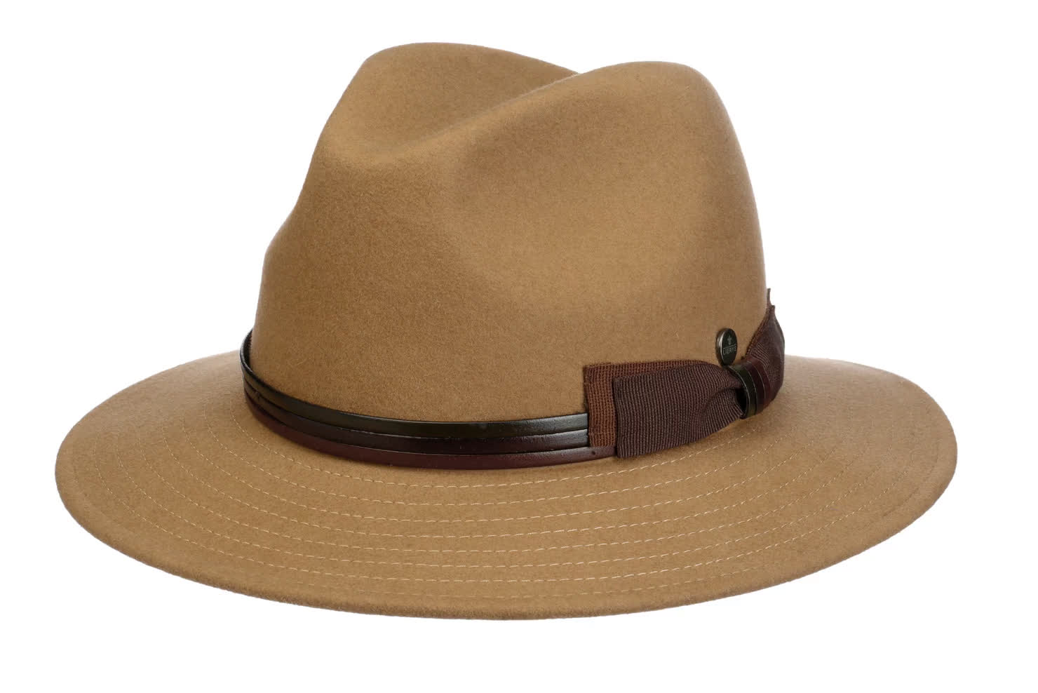 Leather Band Plain Leather Hat AU-LC-02-3-BRN Hat Band For Cowboy