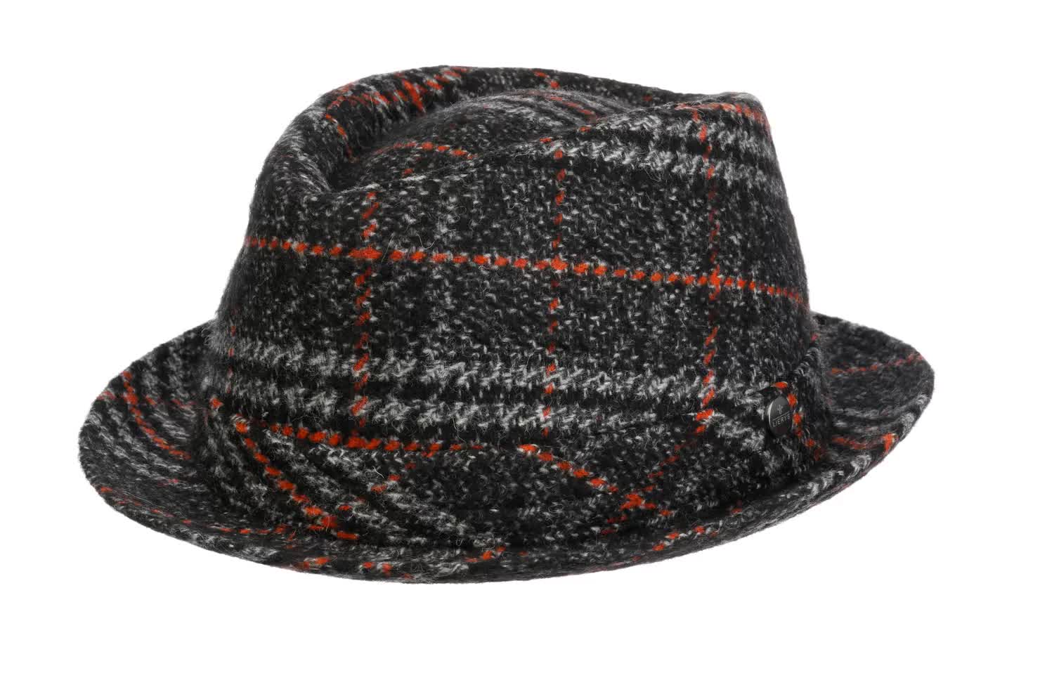 Chapeau Trilby En Laine Deux Tons - Fabriqué En Italie - Doublure Coton - Automne/Hiver - 8