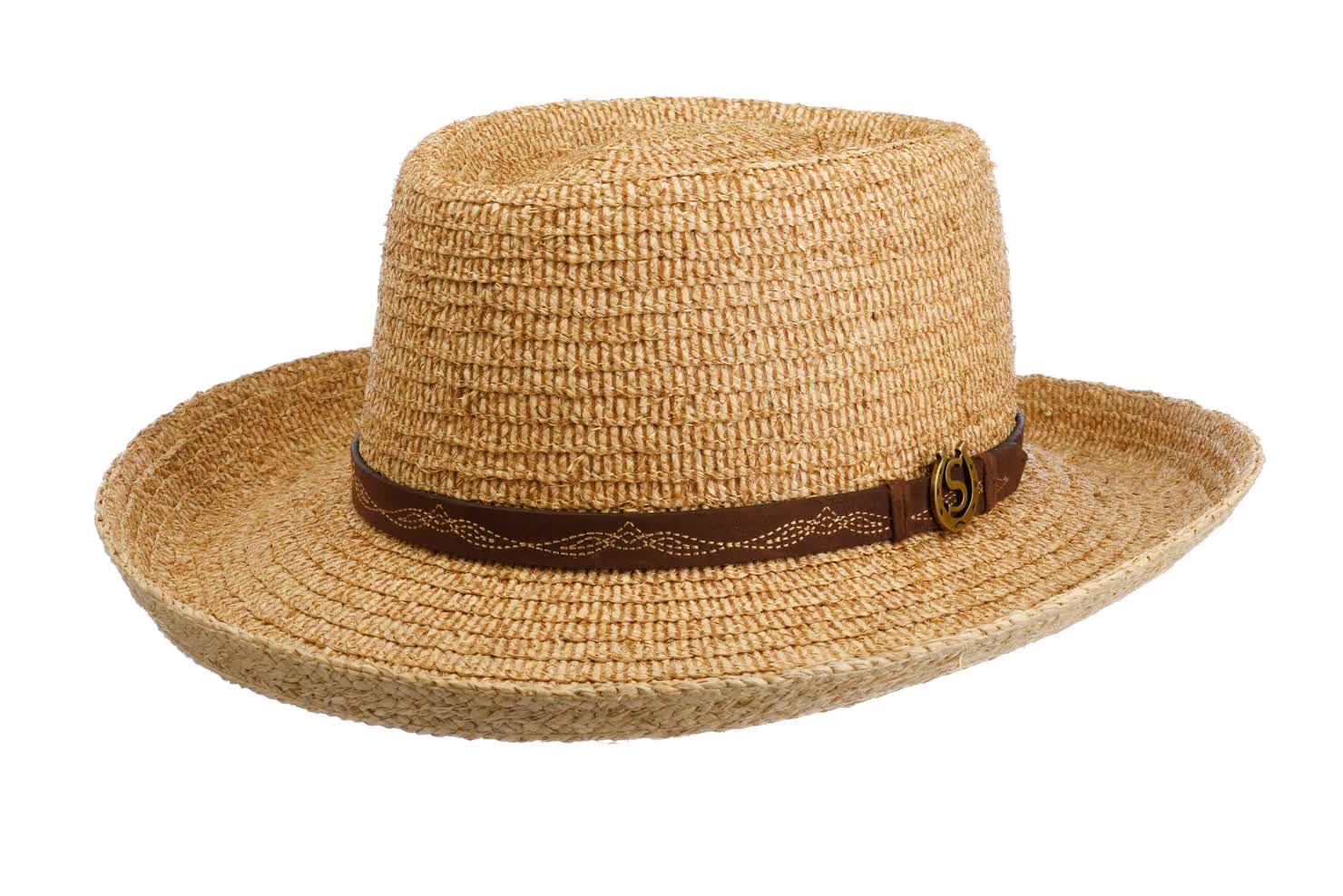 2498 Classic Western Straw Cowboy Hat Vintage Fedora Cowgirl Cap With Chin Straw Cowboy Hat with Chin Strap - Wide Brim, Adjustable  main image 3