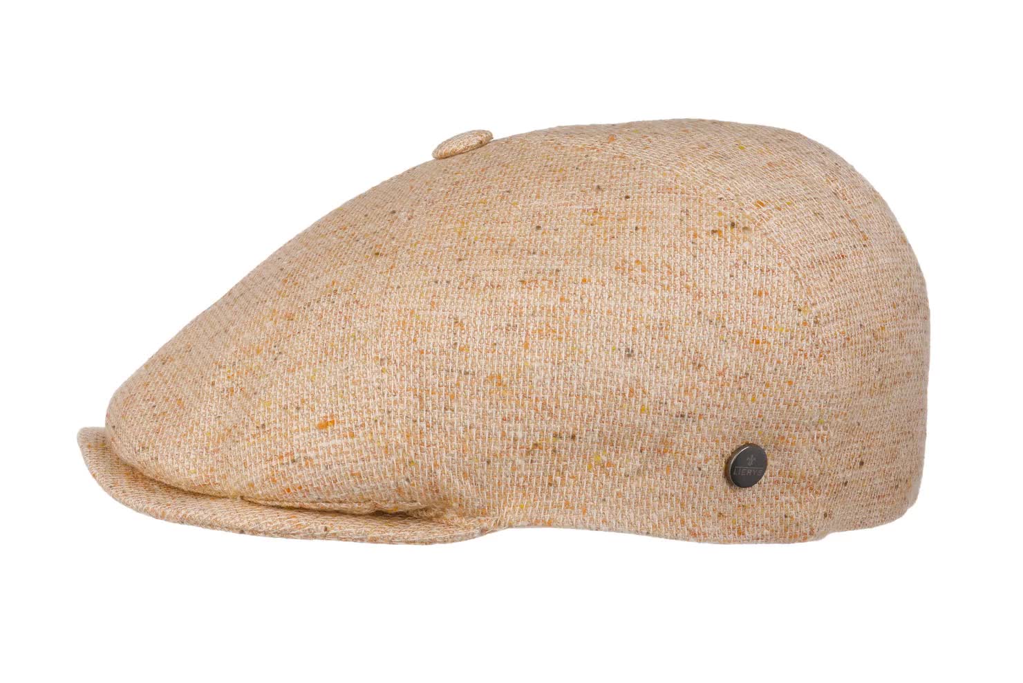 Lierys Men's Leather Flat Cap - Waxed Cowhide, Made In Italy, Quilted Lining - View #2