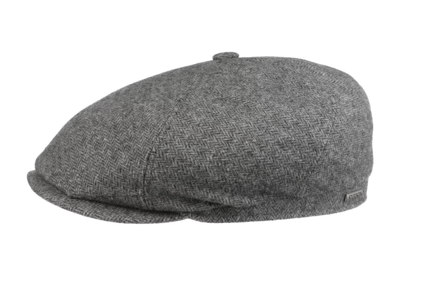 Stetson Herren Flatcap - Nachhaltige Fischgrat-Kappe Aus Schurwolle