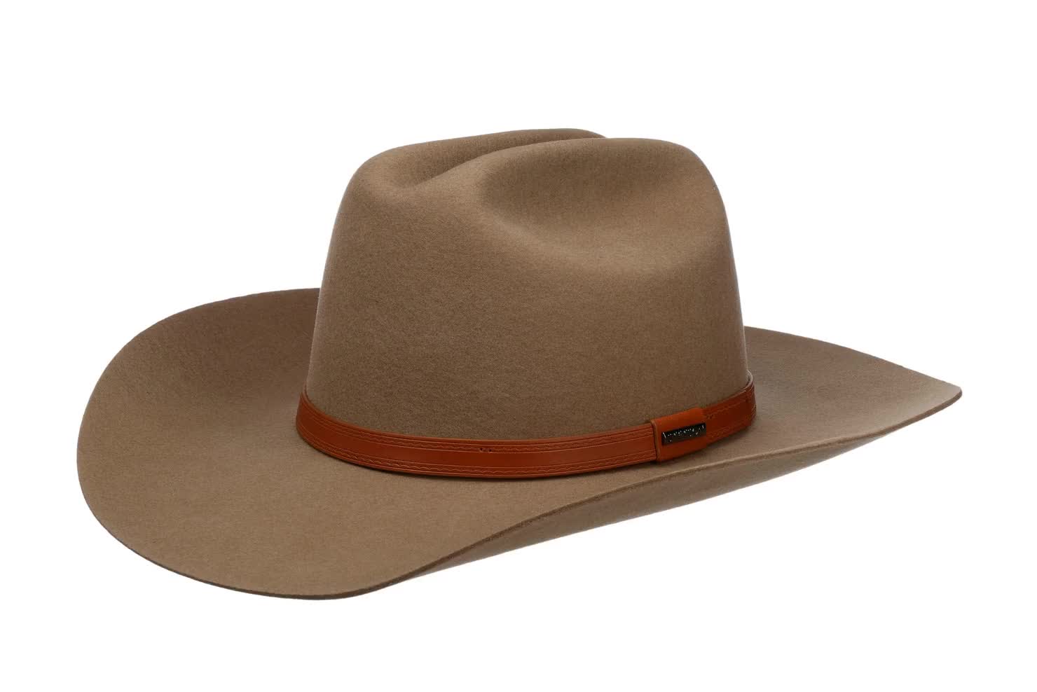 Cappello Cowboy In Pelle Marrone Con Borchie Diamantate - M&F Western Uomo